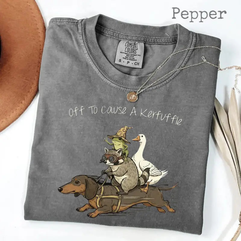 Off To Cause A Kerfuffle Funny Animal Squad T-Shirt/Sweatshirt/Hoodie