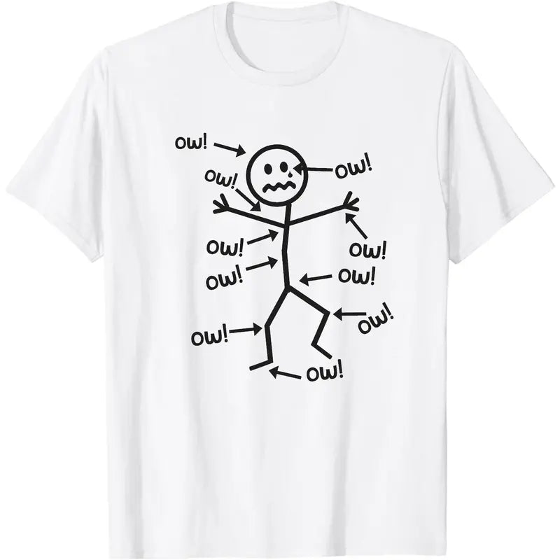 "Ow!" Stickman Everything Hurts Chronic Pain Awareness T-Shirt,Sweatshirt,Hoodie