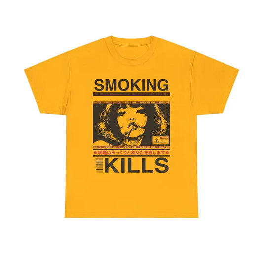Smoking Kills Retro Manga Graphic T-Shirt,Sweatshirt,Hoodie