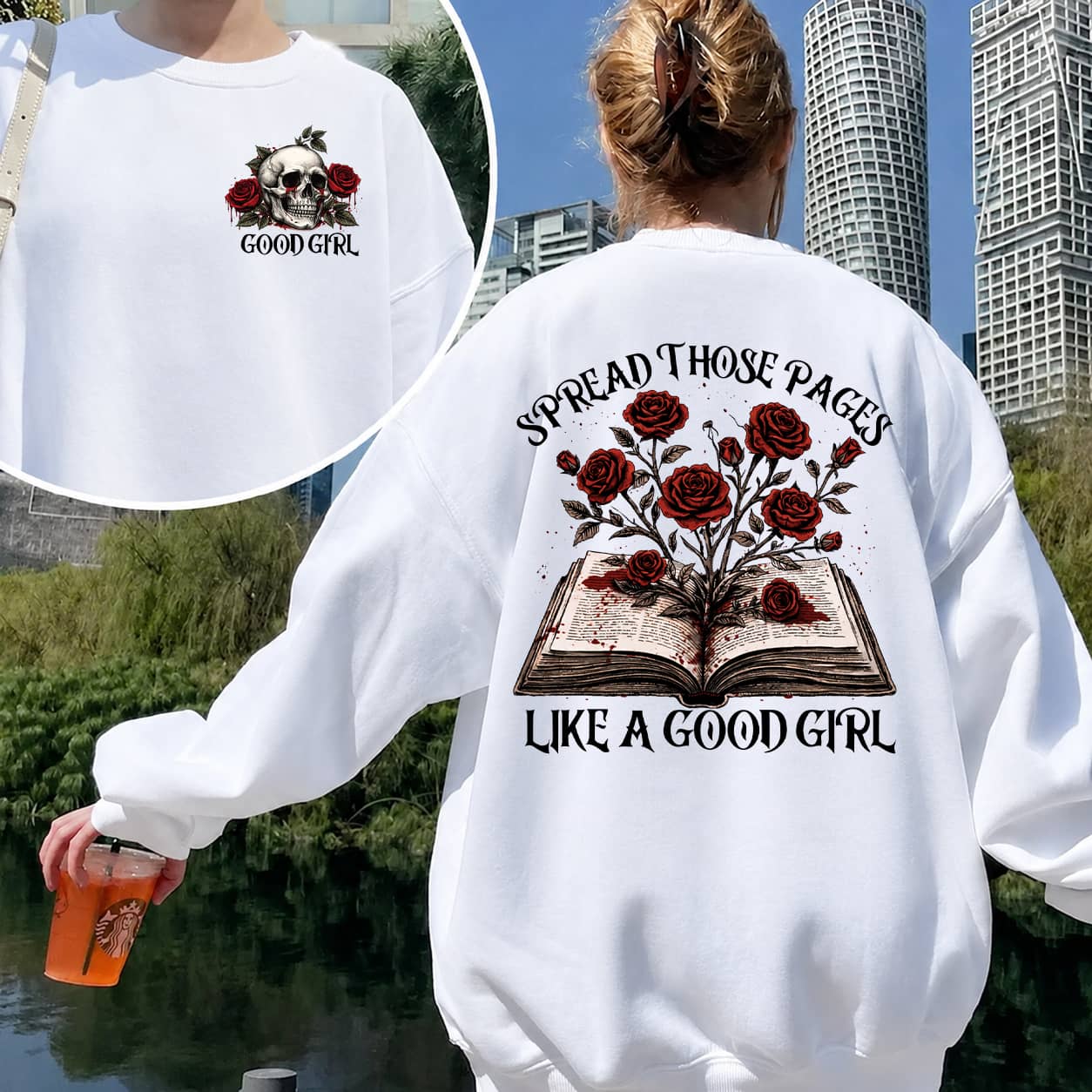 Spread Those Pages Like a Good Girl Vintage Book Rose T-Shirt,Sweatshirt,Hoodie