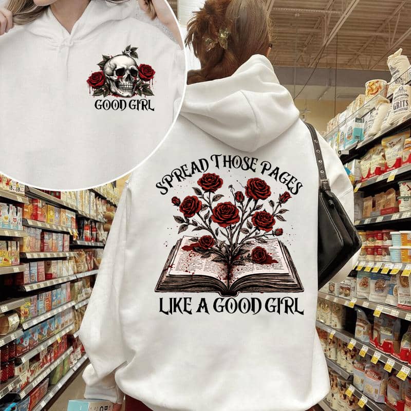Spread Those Pages Like a Good Girl Vintage Book Rose T-Shirt,Sweatshirt,Hoodie
