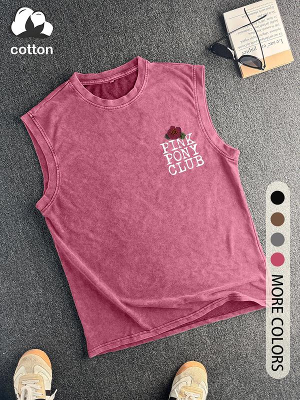 Vintage Pink Pony Club Cowboy Graphic Tank Top