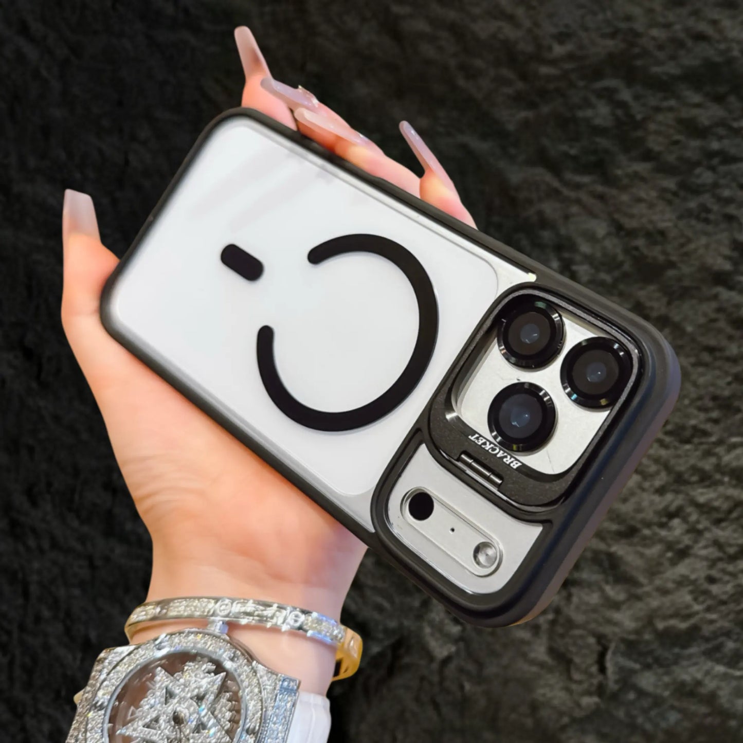 Magnetic Anti-Fall Shockproof Case with Camera Ring Holder