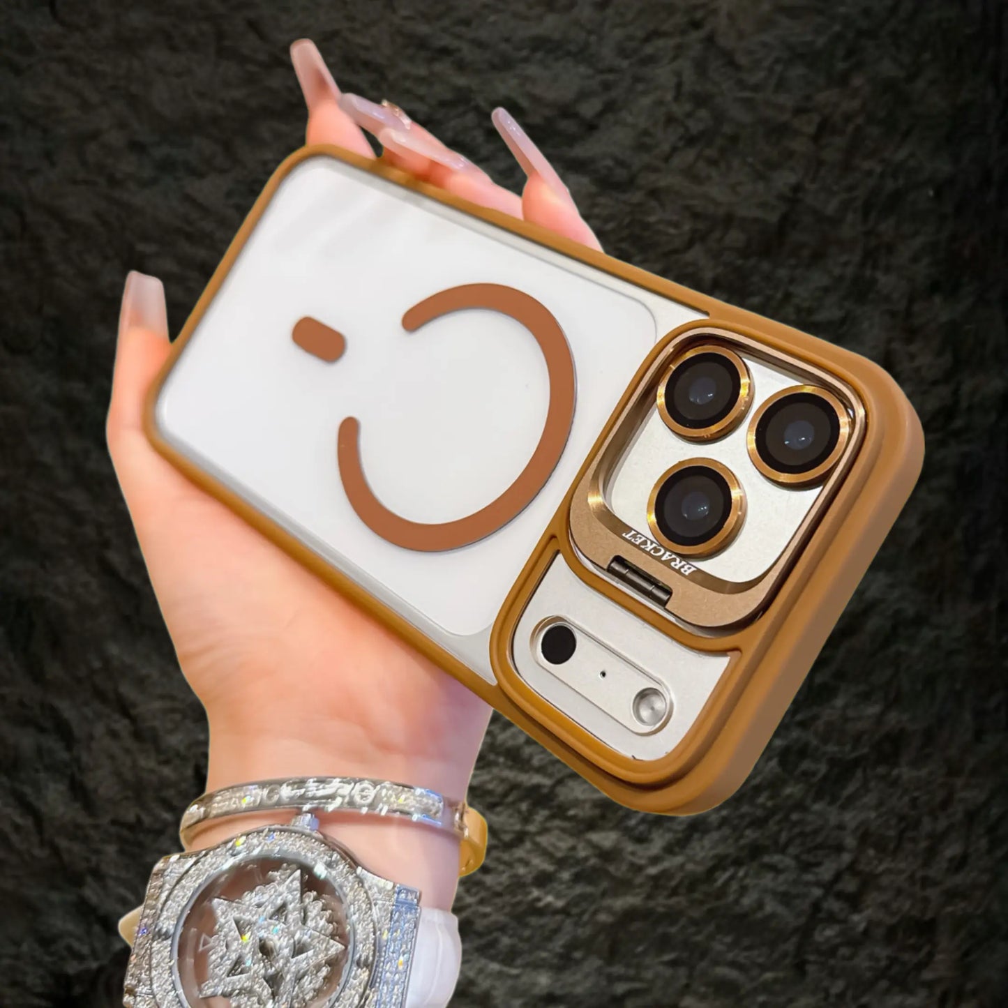 Magnetic Anti-Fall Shockproof Case with Camera Ring Holder