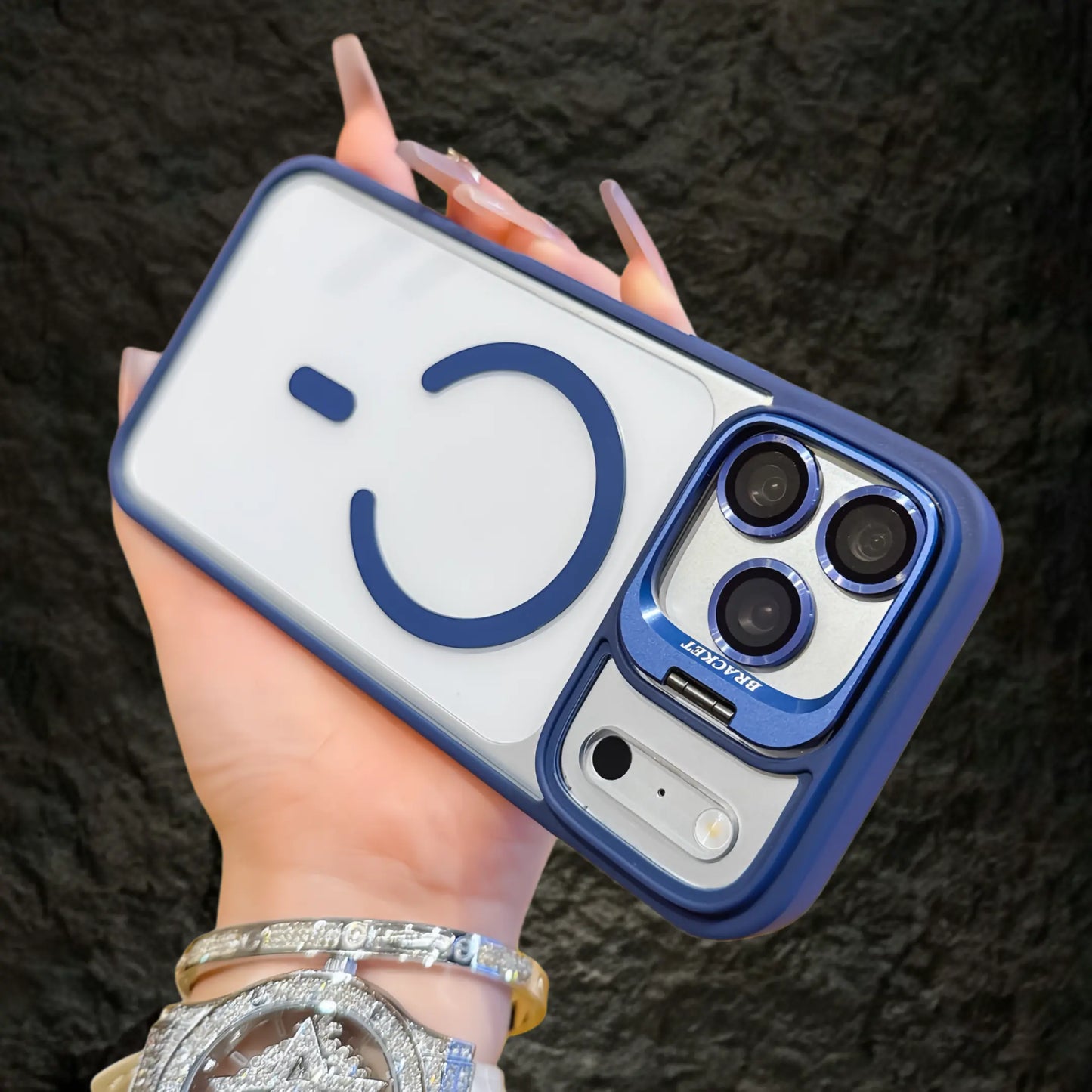 Magnetic Anti-Fall Shockproof Case with Camera Ring Holder