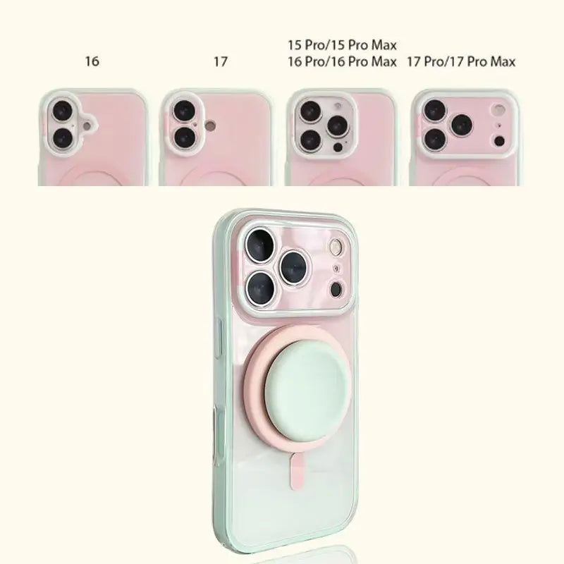 Magnetic Gradient Double-Layer Case with Grip Holder