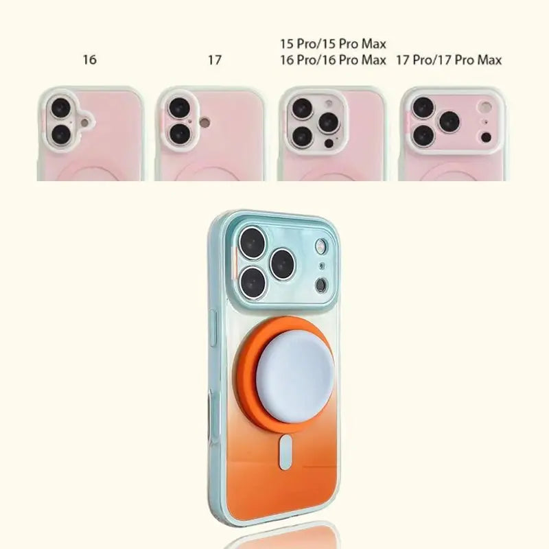 Magnetic Gradient Double-Layer Case with Grip Holder