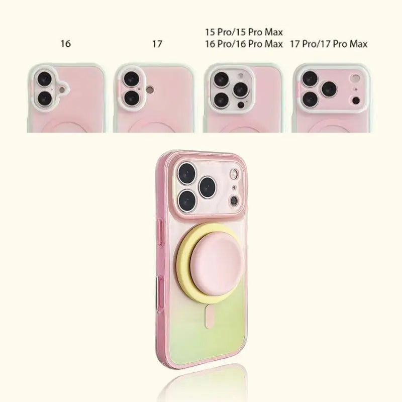 Magnetic Gradient Double-Layer Case with Grip Holder