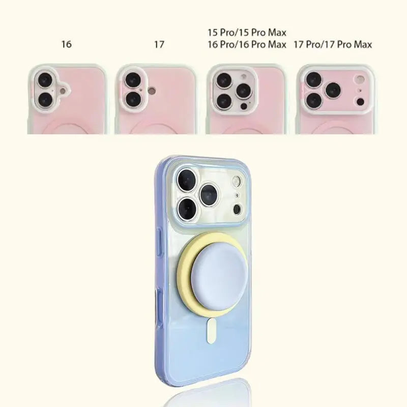 Magnetic Gradient Double-Layer Case with Grip Holder