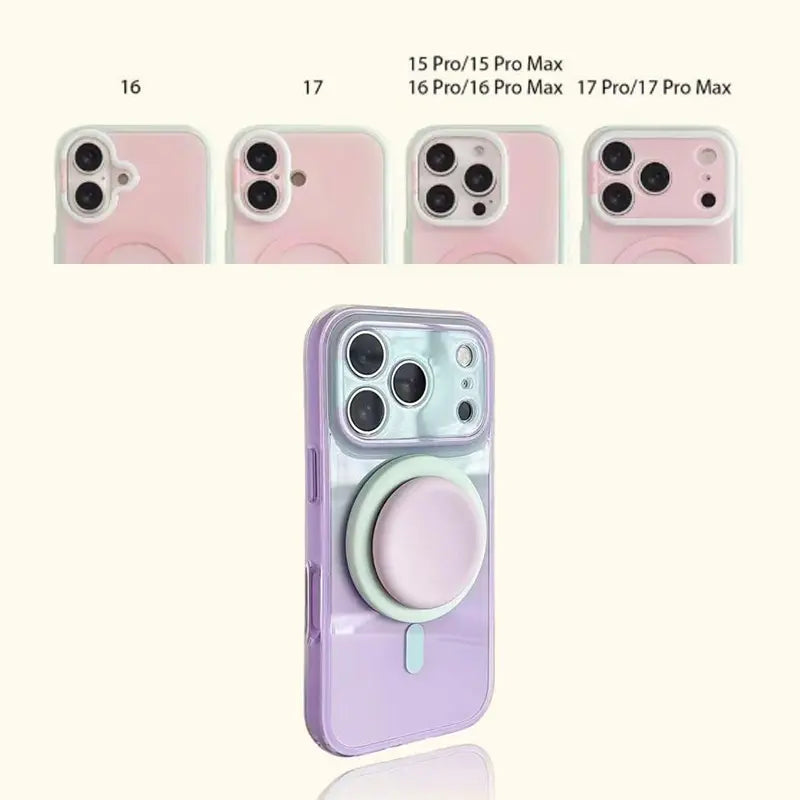 Magnetic Gradient Double-Layer Case with Grip Holder