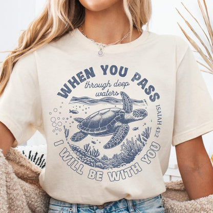 I Will Be With You” Isaiah 43:2 Turtle Tee – Faith, Peace & Purpose in Every Thread