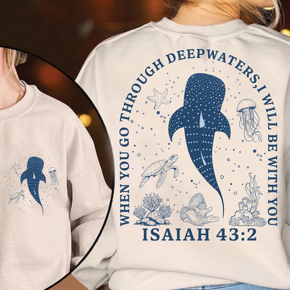 Comfort Christian Sea Life – Isaiah 43:2 Bible Verse T-Shirt/Sweatshirt/Hoodie