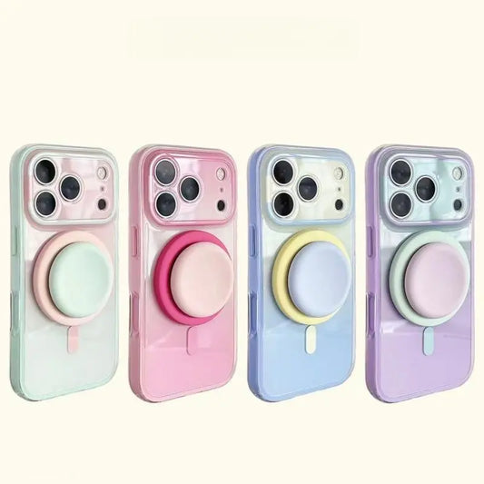 Magnetic Gradient Double-Layer Case with Grip Holder
