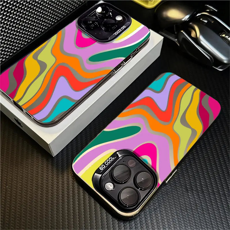 Colorful Abstract Wavy Pattern Phone Case