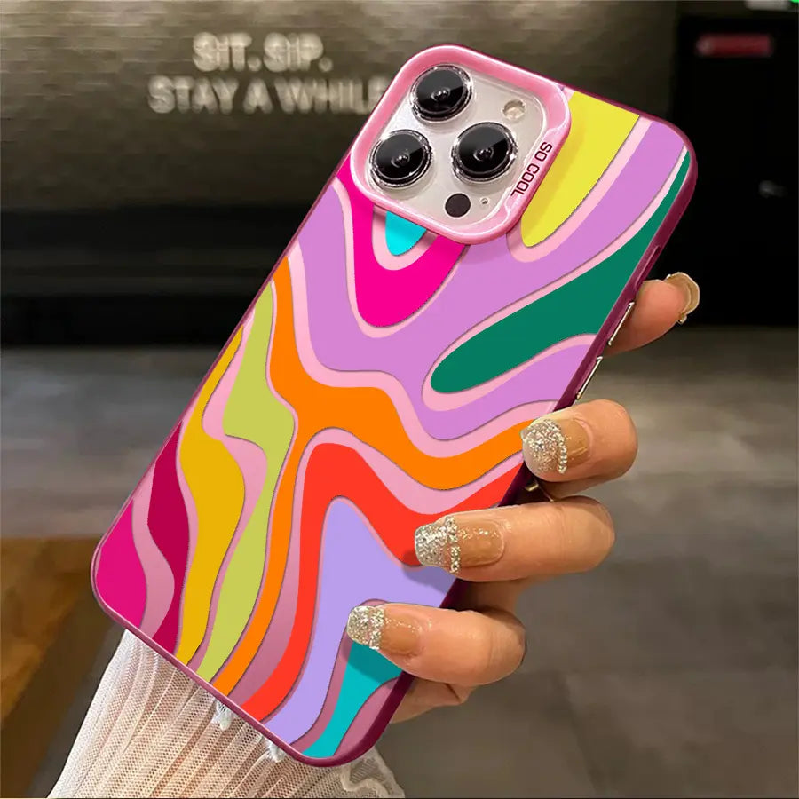 Colorful Abstract Wavy Pattern Phone Case