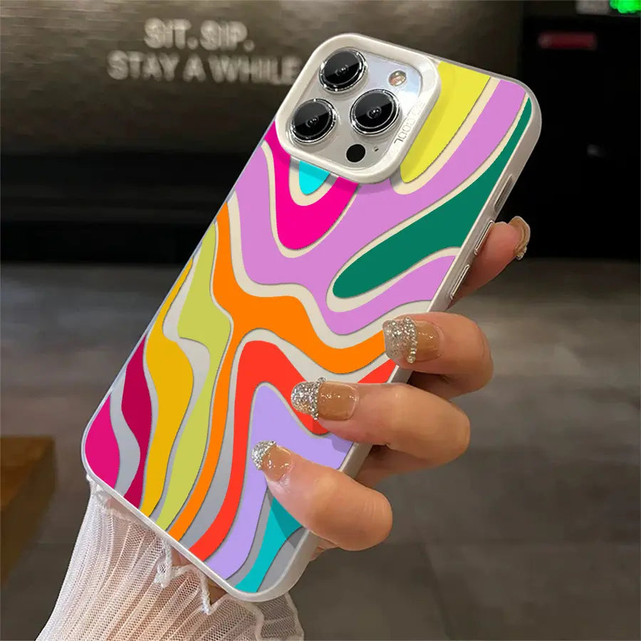 Colorful Abstract Wavy Pattern Phone Case