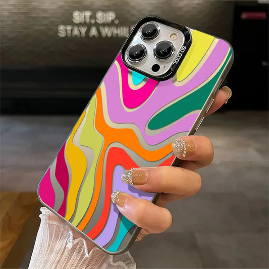 Colorful Abstract Wavy Pattern Phone Case