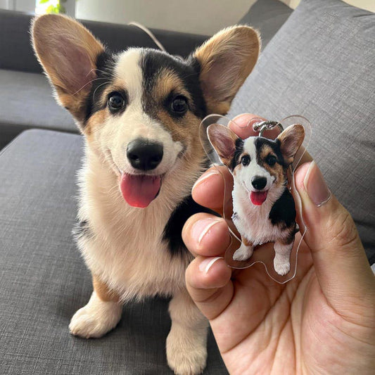 Custom Acrylic Photo Keychain Gift for Family, Couples & Pets